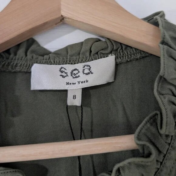 NWT Sea NY | Stan Tie Waist Jumpsuit In Cactus Green - Picture 6 of 16